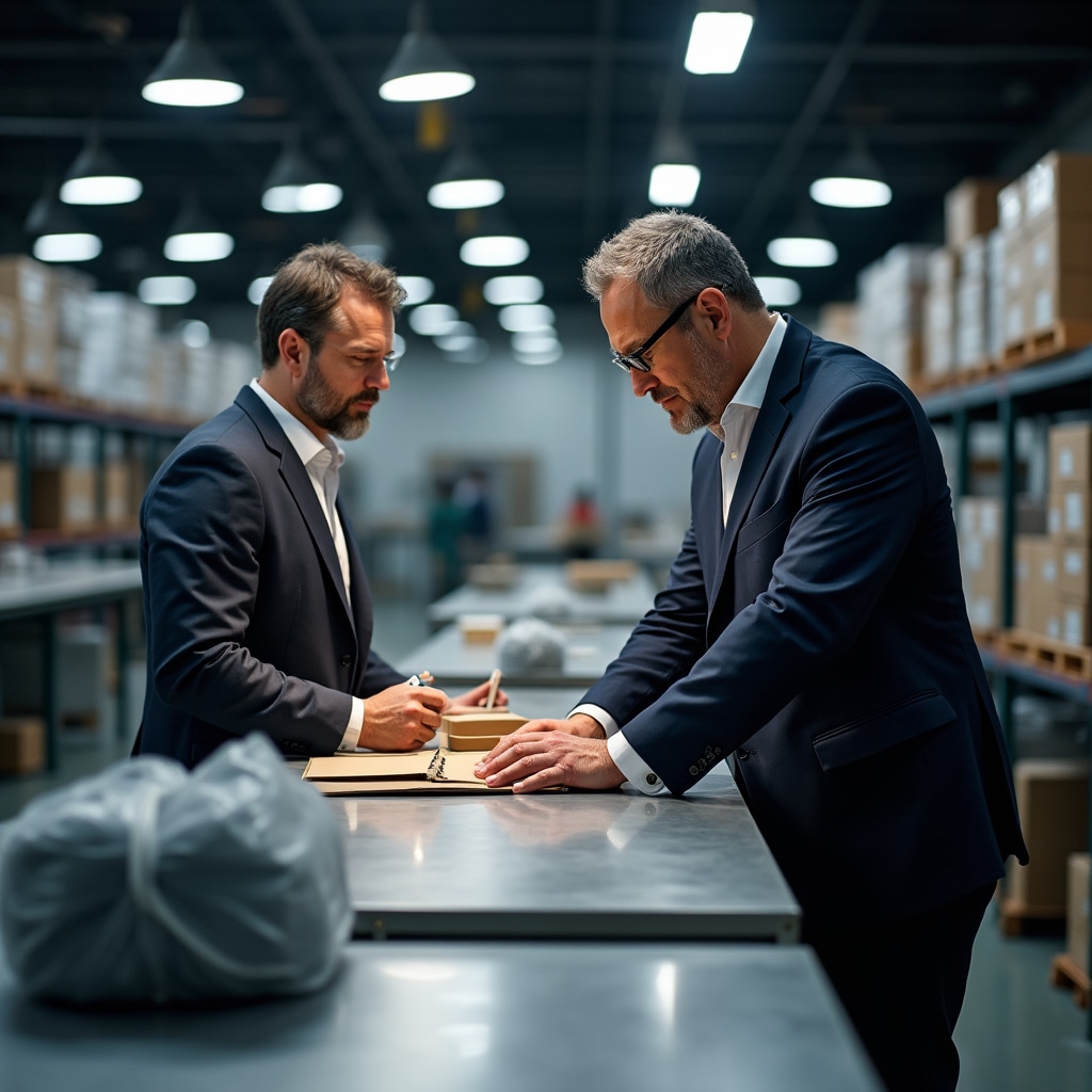 Área de inspección de devoluciones en almacén