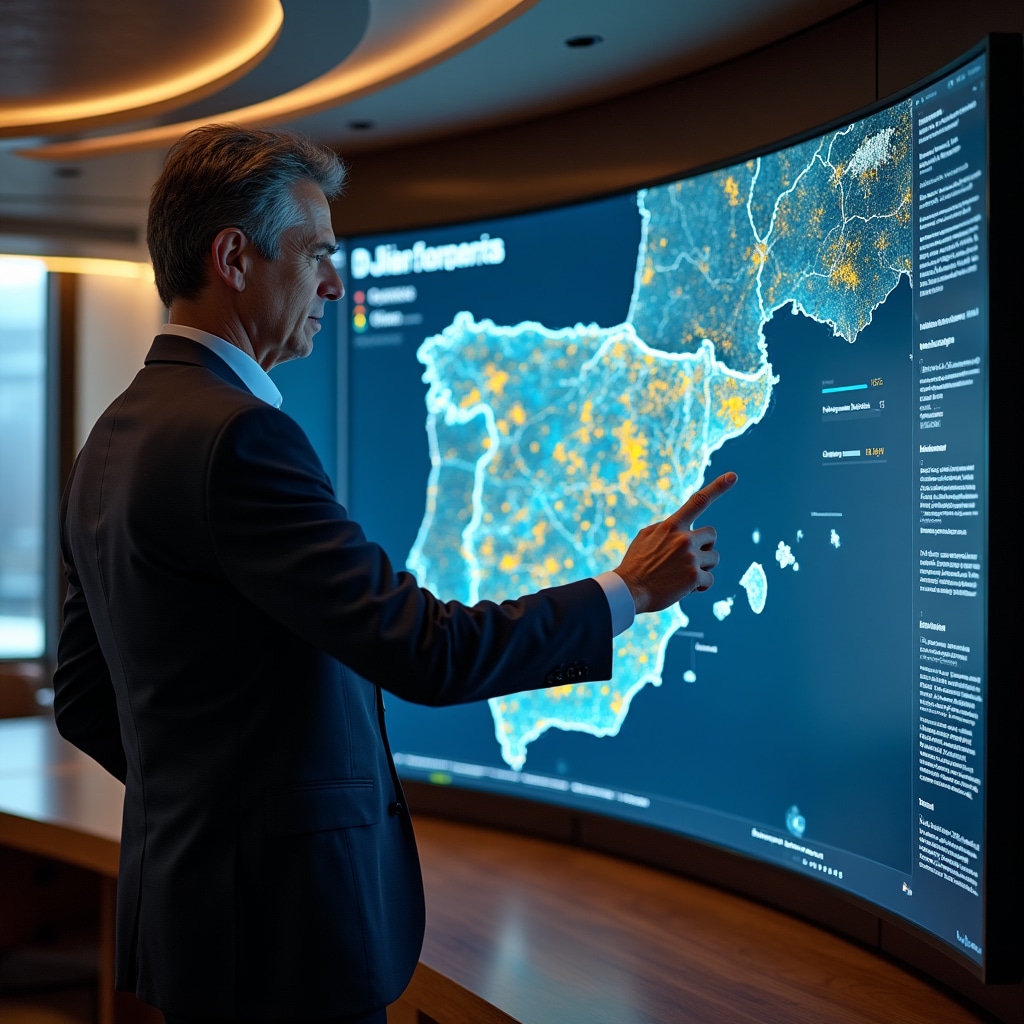 Pantalla de optimización de rutas de entrega